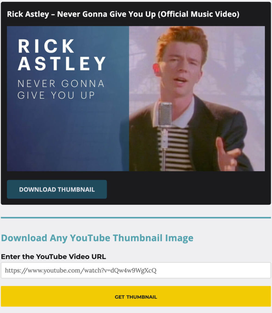 YouTube Thumbnail Download Tool